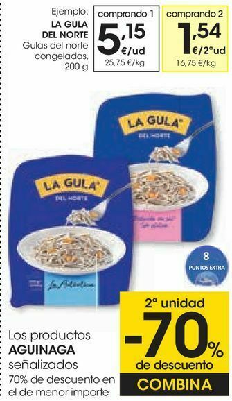 Eroski La gula del norte gulas del norte congeladas oferta