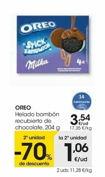 Eroski Oreo helado bombón recubierto de chocolate oferta