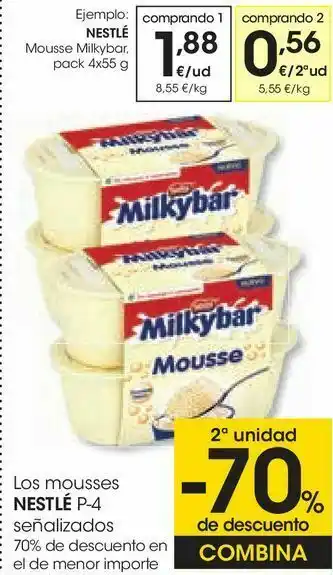Eroski Nestlé mousse milkybar oferta
