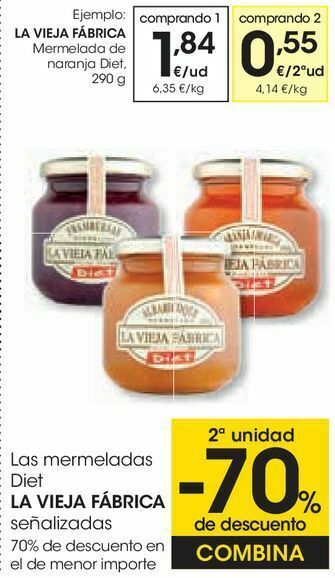 Eroski La vieja fábrica mermelada de naranja diet oferta