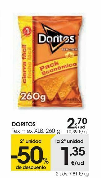 Eroski Doritos tex mex oferta