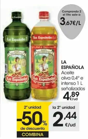 Eroski La española aceite oliva 0,4º e intenso 1l señalizados oferta