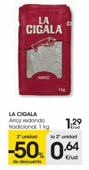 Eroski La cigala arroz redondo tradicional oferta