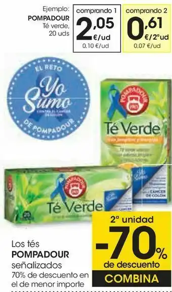 Eroski Pompadour té verde oferta