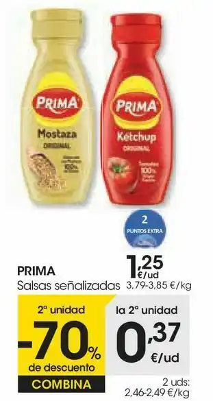 Eroski Prima salsas señalizadas oferta