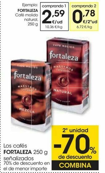 Eroski Fortaleza café molido natural oferta