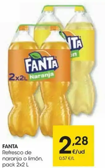 Eroski Fanta refresco de limón o naranja oferta