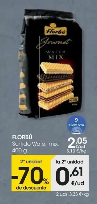 Eroski Florbú surtido wafer mix oferta