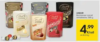 Eroski Lindor bombones cornet señalizados oferta