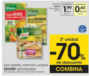 Eroski Knorr crema alicia oferta
