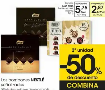 Eroski Los bombones netslé señalizados oferta
