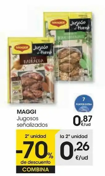 Eroski Maggi jugosos señalizados oferta