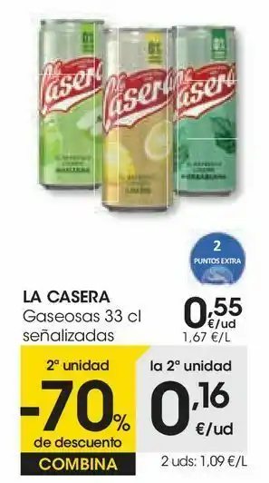 Eroski La casera gaseosa señalizados oferta