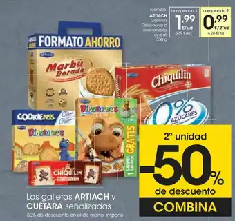Eroski Artiach galletas dinosaurus a cucharadas cereal oferta
