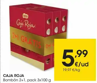 Eroski Caja roja bombón 2+1 oferta