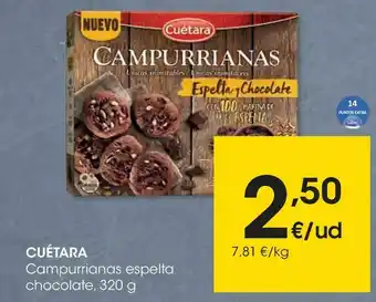 Eroski Cuétara campurrianas espelta chocolate oferta