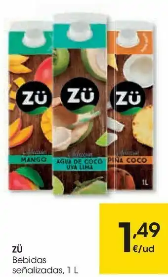 Eroski Zü bebidas señalizados oferta