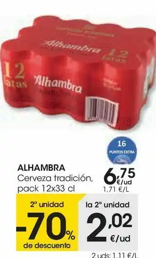 Eroski Alhambre cerveza tradición oferta