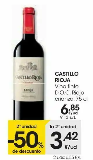 Eroski Castillo rioja vino tinto d.o. rioja crianza oferta