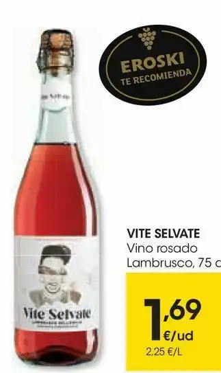 Eroski Vite señvate vino rosado lambrusco oferta