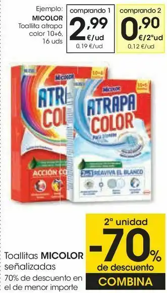 Eroski Toallitas micolor señalizados oferta
