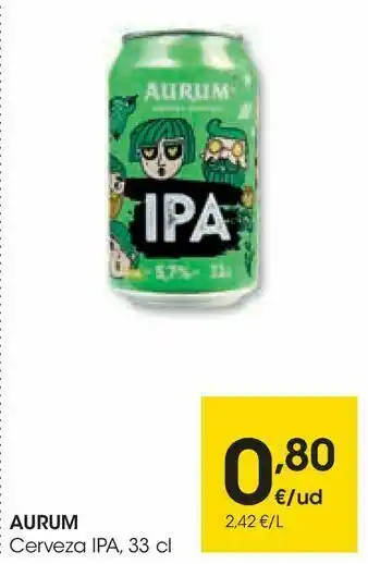 Eroski Aurum cerveza ipa oferta