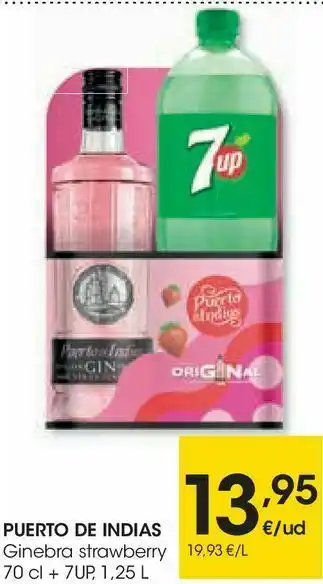 Eroski Puerto de indias ginebra strawberry oferta