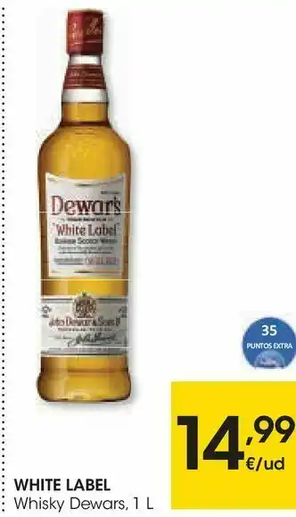 Eroski White label whisky dewars oferta