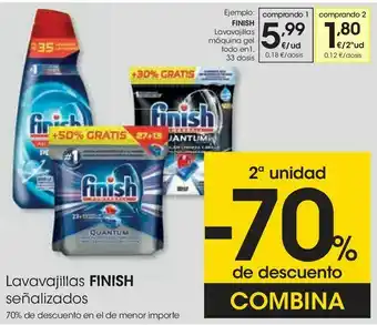 Eroski Lavavajillas finish señalizados oferta