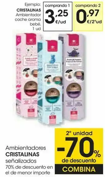 Eroski Ambientadores cristalinas señalizados oferta