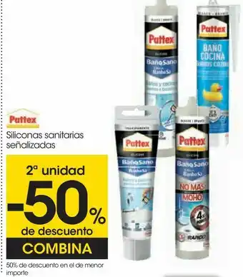 Eroski Silicona sanitarias señalizadas pattex oferta