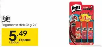 Eroski Pritt pegamento stick oferta