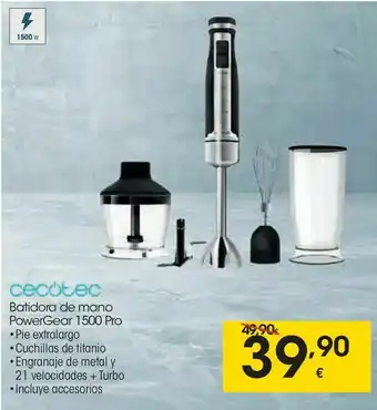 Eroski Cecotec batidora de mano powergear 1500 pro oferta