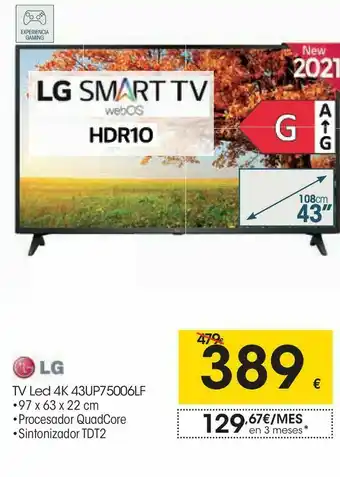 Eroski Tv led 4k 43up750006lf oferta