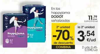 Eroski En los happyjama dodot señalizados oferta