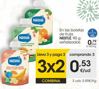 Eroski En las bolsitas de fruta nestlé oferta
