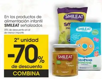 Eroski En los productos de alimentación infantil smileat señalizados oferta