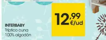 Eroski Interbaby trípico cuna 100% algodón oferta