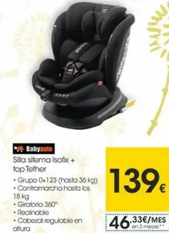 Eroski Silla sistema isofix top tether oferta
