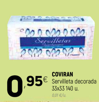 Coviran Coviran Servilleta decorada 33x33 140u oferta