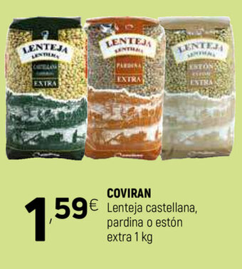 Coviran Coviran Lenteja castellana, pardina o estón extra 1kg oferta