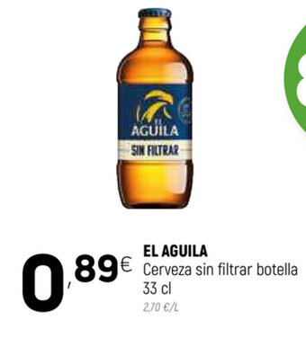 Coviran El Aguila cerveza sin filtrar botella 33cl oferta