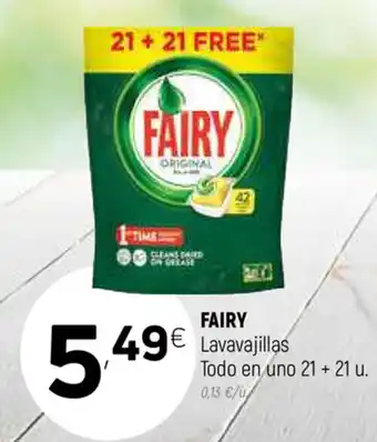 Coviran Fairy Lavavajilals Todo en uno 21 oferta