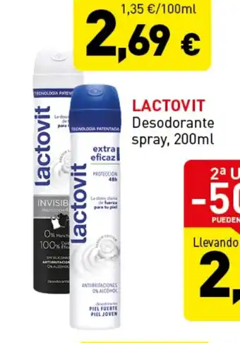 Hiperber LACTOVIT Desodorante spray, 200ml oferta