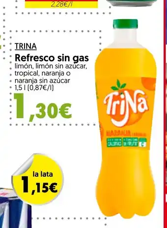 Hiper Usera TRINA Refresco sin gas limón, limón sin azúcar, oferta