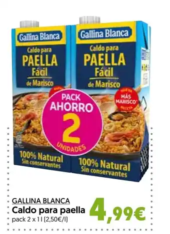 Hiper Usera GALLINA BLANCA Caldo para paella oferta