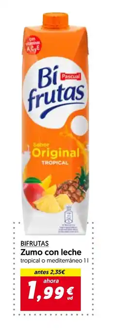 Hiper Usera Zumo con leche oferta