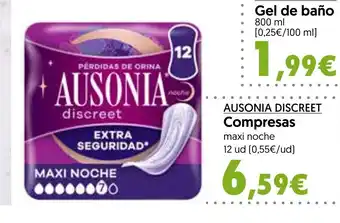 Hiper Usera AUSONIA DISCREET Compresas oferta