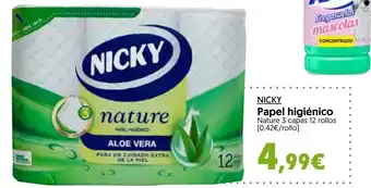 Hiper Usera NICKY Papel higiénico oferta