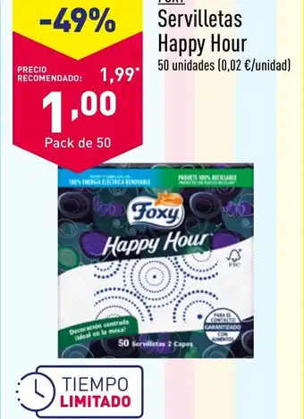 ALDI FOXYⓇ Servilletas Happy Hour oferta
